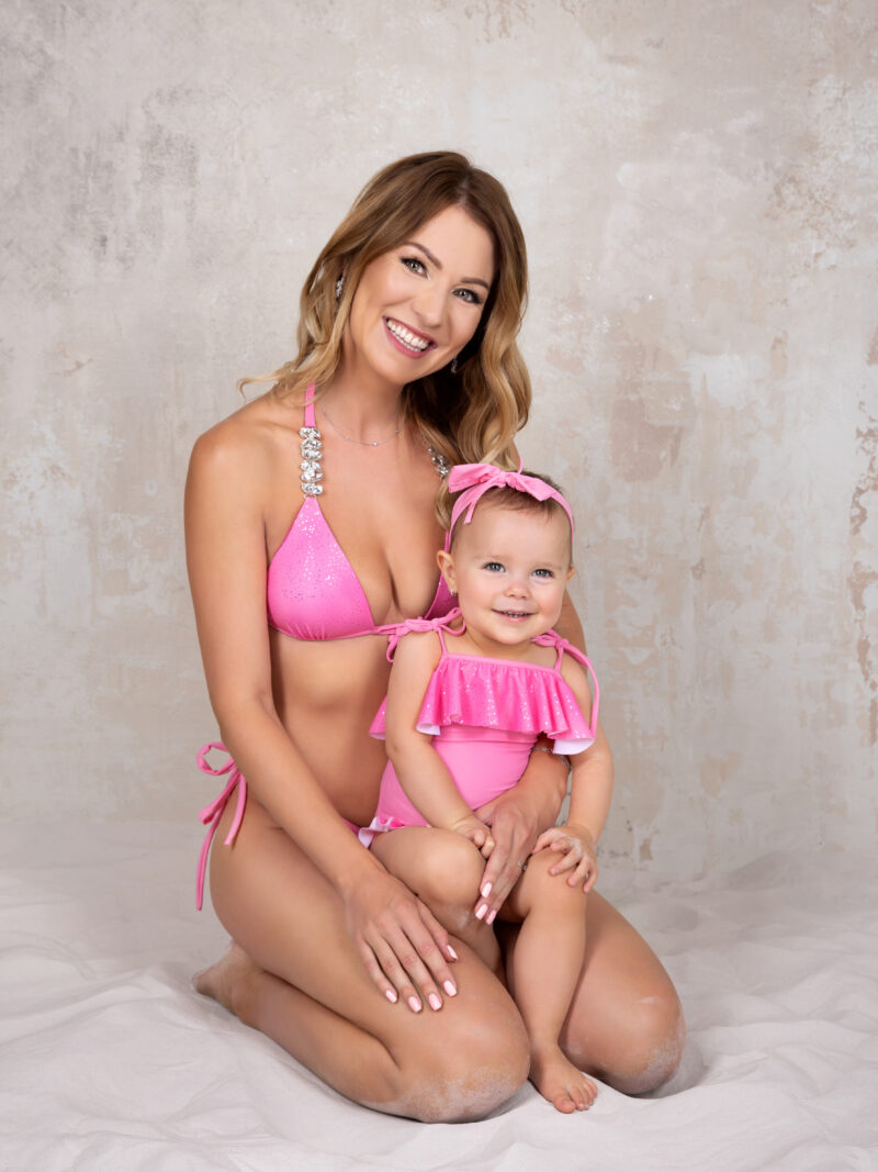Mommy and Me full set in hologram pink