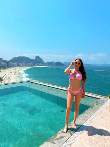 Babarózsaszín féloldalas Rio